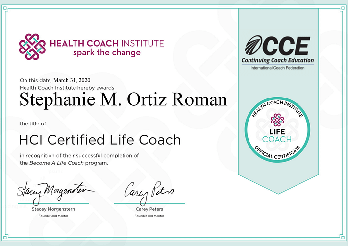 Health Coach Pempi Life Coaching Certification
