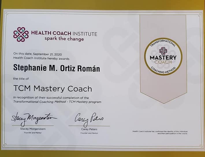 TCM Mastery Certificate for Stephanie Orti